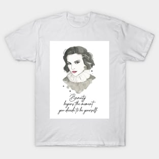 Beauty Begins The Moment You Decide To Be Yourself, Coco Quote T-Shirt